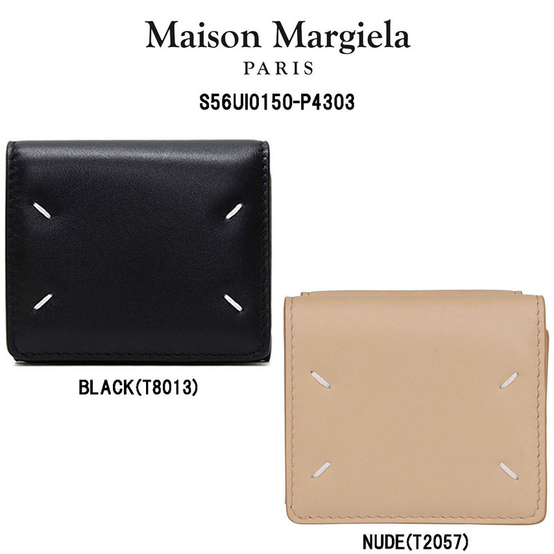(SALE)Maison Margiela(メゾンマルジェラ)財布 三つ折り 小銭入れ カーフレザー S56UI0150-P4303