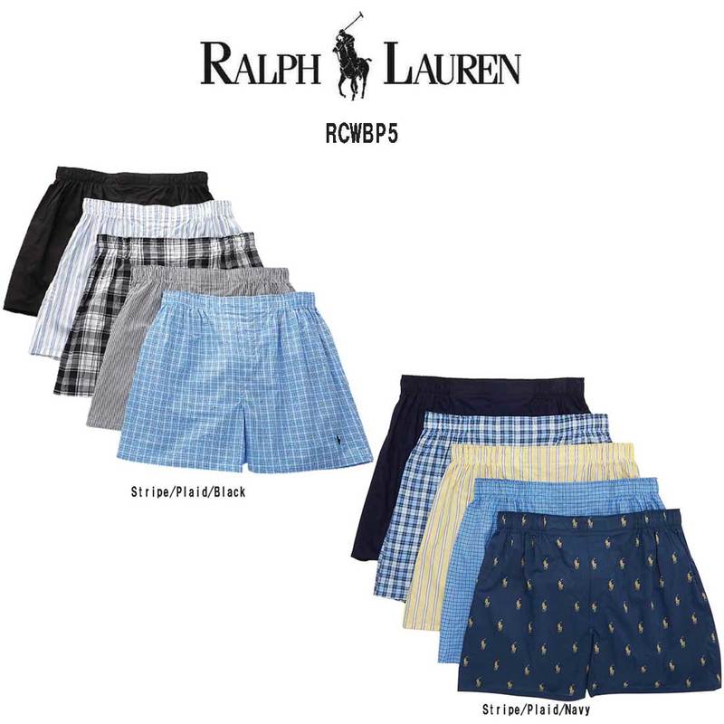 POLO RALPH LAUREN(ポロ ラルフローレン)トランクス 5枚セット お買い得 パック メンズ 下着 前開き RCWBP5