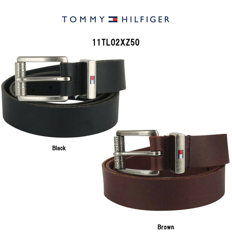 (SALE)TOMMY HILFIGER(トミーヒルフィガー)ベルト ビジネス レザー ロゴ入り メンズ ギフト 11TL02XZ50