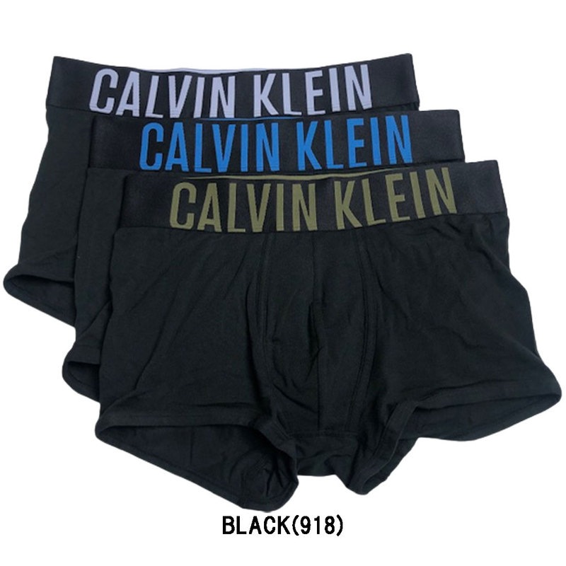 Calvin Klein(カルバンクライン)ck ボクサーパンツ メンズ アンダーウェア ロゴパンツ 3枚セット 前閉じ 男性 下着 INTENSE POWER NB2596