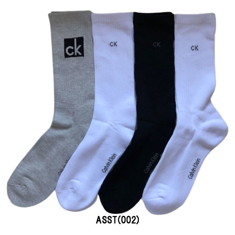 Calvin Klein(カルバンクライン)ck メンズ ソックス カジュアル ロゴ 4足組 男性用靴下 CVM201CR87