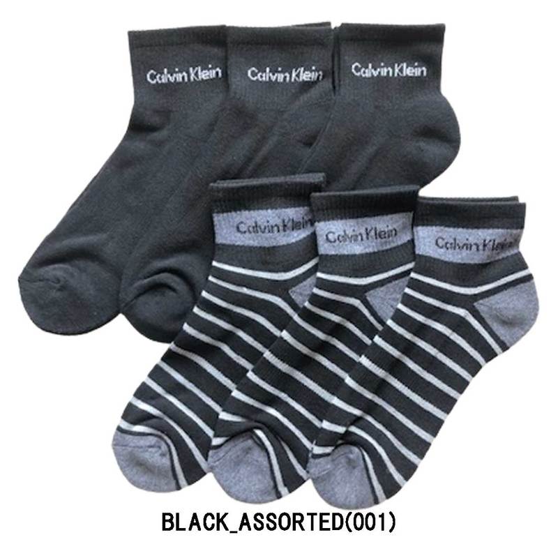 Calvin Klein(カルバンクライン)ck メンズ ソックス ショート アンクル スポーツ 6足組 男性用靴下 CVM213QT02