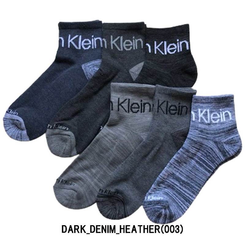Calvin Klein(カルバンクライン)ck メンズ ソックス ショート アンクル スポーツ 6足組 男性用靴下 CVM213QT04