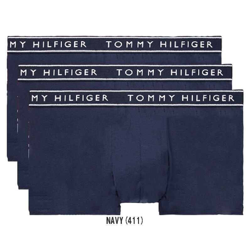 (SALE)TOMMY HILFIGER(トミーヒルフィガー)ショート ボクサーパンツ メンズ アンダーウェア パック 前閉じ 男性 下着 3枚セット 09T4225