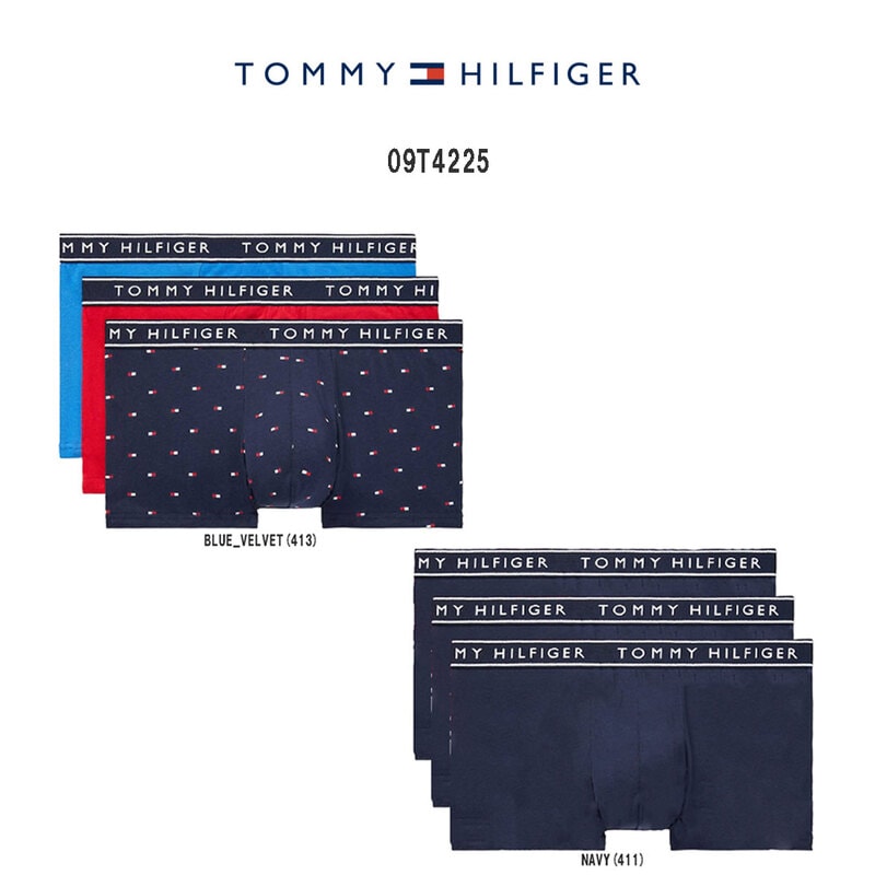 (SALE)TOMMY HILFIGER(トミーヒルフィガー)ショート ボクサーパンツ メンズ アンダーウェア パック 前閉じ 男性 下着 3枚セット 09T4225