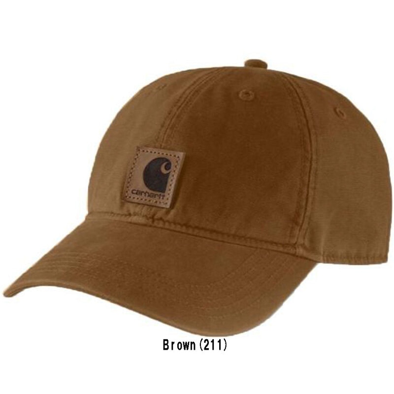 Carhartt(カーハート)キャップ アウトドア コットン 綿100% 帽子 シンプル ロゴ ワンポイント キャンバス メンズ レディース CANVAS CAP 100289
