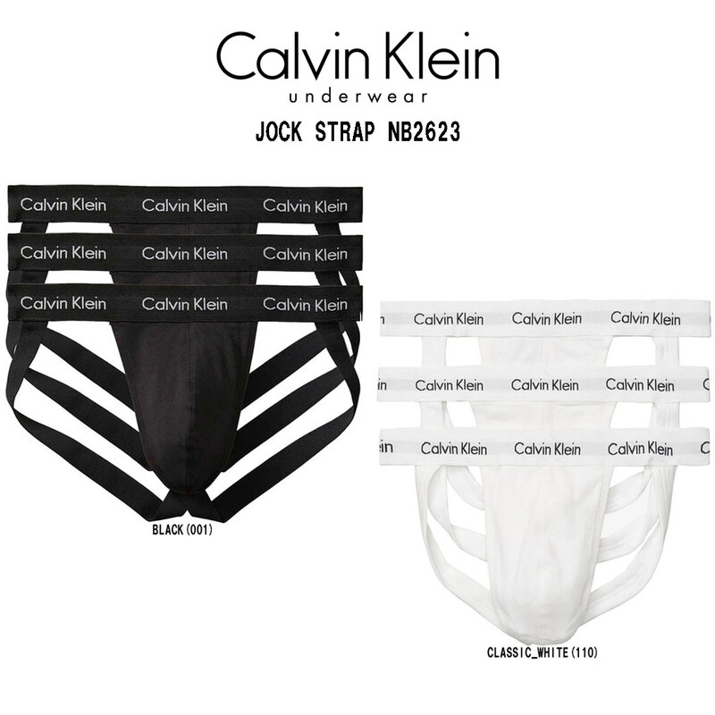 Calvin Klein(カルバンクライン)ck ジョックストラップ ケツワレ サポーター ロゴ 3枚組 セット 下着 インナー 男性用 メンズ JOCK STRAP NB2623