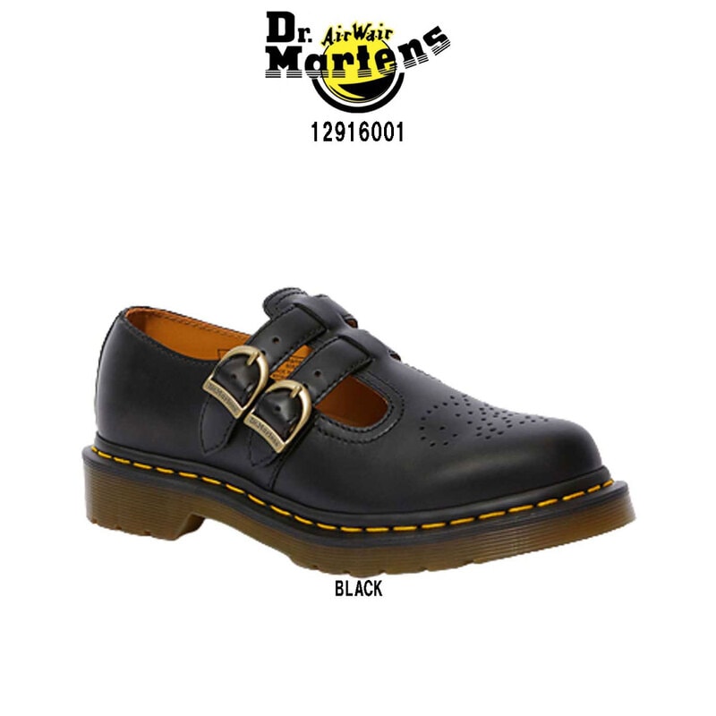 Dr.Martens(ドクターマーチン)8065 ローファー スムース レザー メリージェーン シューズ ステッチ ベルト 調節可能 レディース 革靴 MARY JANE 12916001