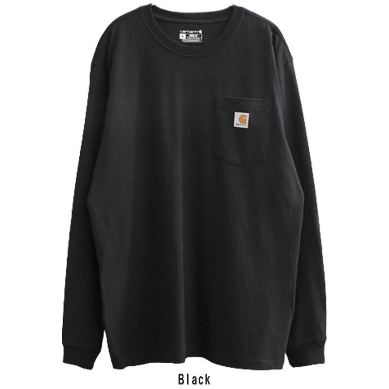 Carhartt(カーハート)Tシャツ 長袖 ロンT ポケット ポケT ワークウェア ルーズフィット オーバーサイズ シンプル ワンポイント メンズ K126