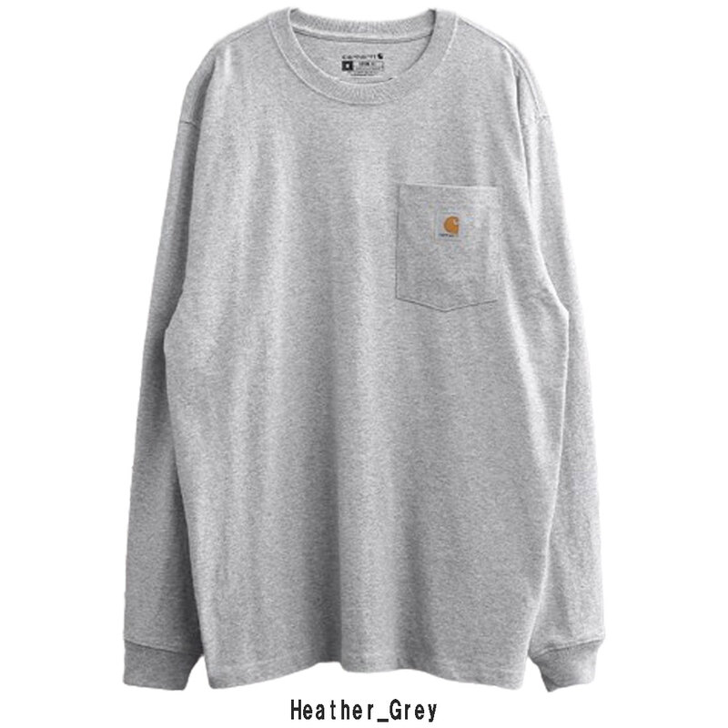 Carhartt(カーハート)Tシャツ 長袖 ロンT ポケット ポケT ワークウェア ルーズフィット オーバーサイズ シンプル ワンポイント メンズ K126