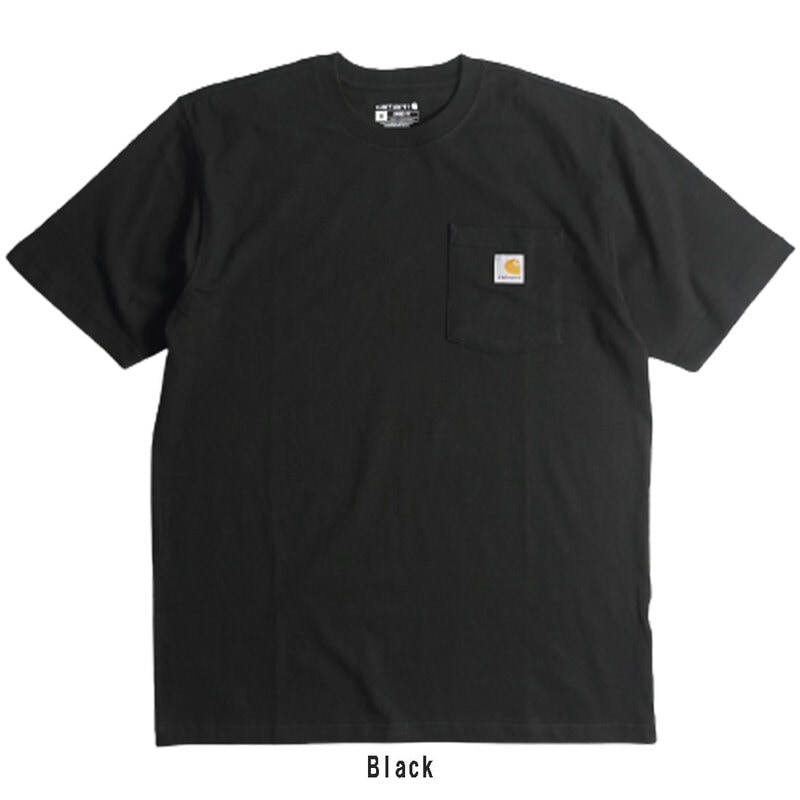 Carhartt(カーハート)Tシャツ 半袖 ポケット ポケT クルーネック ヘビーウェイト ルーズフィット ワンポイント ロゴタグ 定番 ワークウェア メンズ K87