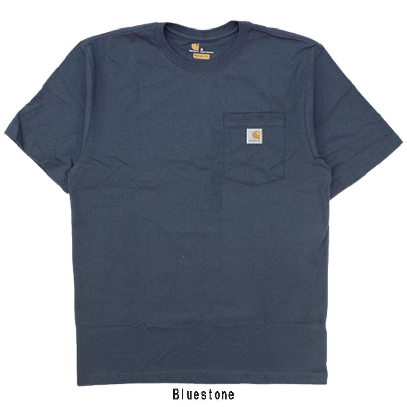 Carhartt(カーハート)Tシャツ 半袖 ポケット ポケT クルーネック ヘビーウェイト ルーズフィット ワンポイント ロゴタグ 定番 ワークウェア メンズ K87
