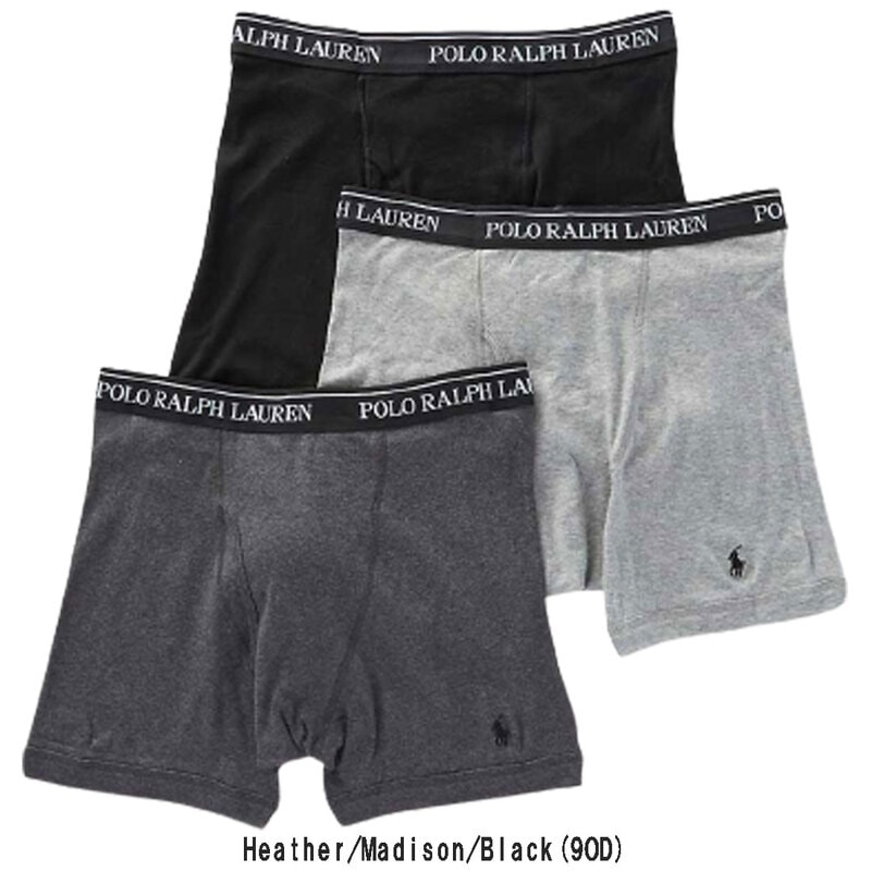 POLO RALPH LAUREN(ポロ ラルフローレン)ボクサーパンツ ボクサーブリーフ ミドル 3枚セット コットン クラシックフィット メンズ 男性用 下着 NCBBP3