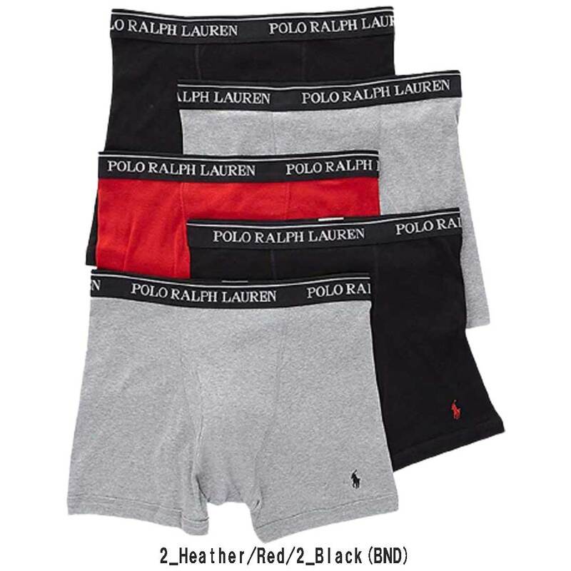 POLO RALPH LAUREN(ポロ ラルフローレン)ボクサーパンツ ボクサーブリーフ ミドル コットン クラシックフィット 5枚組 セット メンズ 男性用 下着 NCBBP5