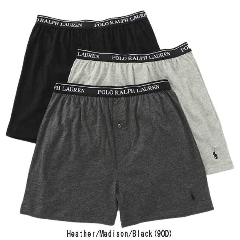 POLO RALPH LAUREN(ポロ ラルフローレン)ニットボクサー ロゴ コットン クラシックフィット 3枚組 セット パック インナー メンズ 下着 男性用 NCKBP3
