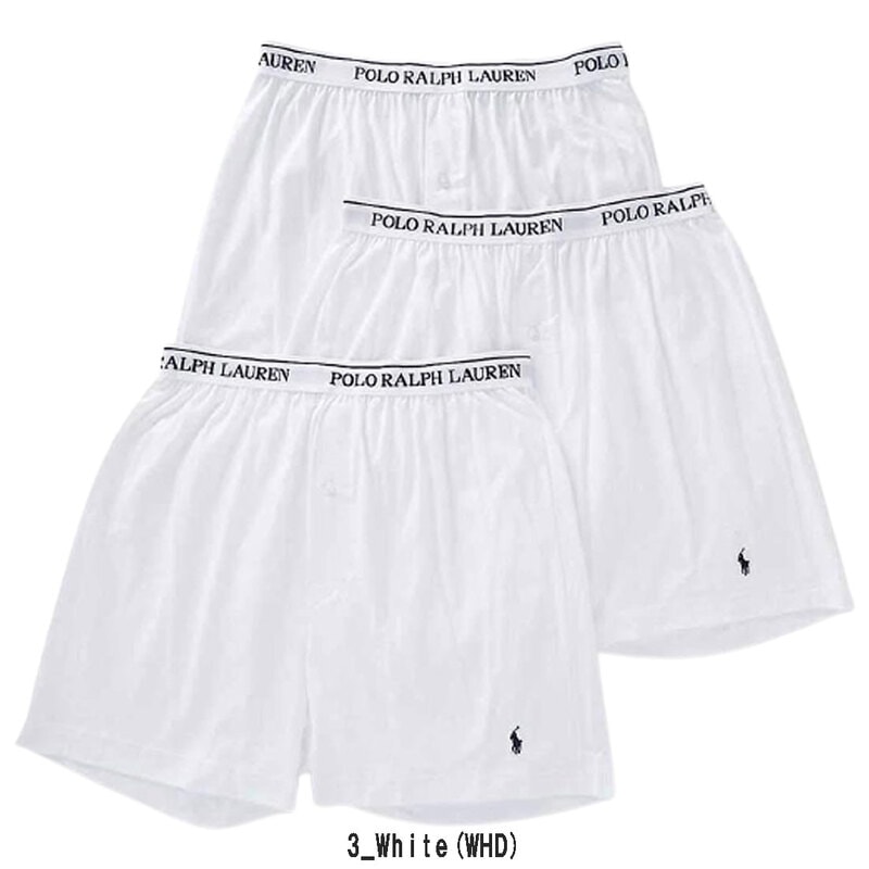 POLO RALPH LAUREN(ポロ ラルフローレン)ニットボクサー ロゴ コットン クラシックフィット 3枚組 セット パック インナー メンズ 下着 男性用 NCKBP3