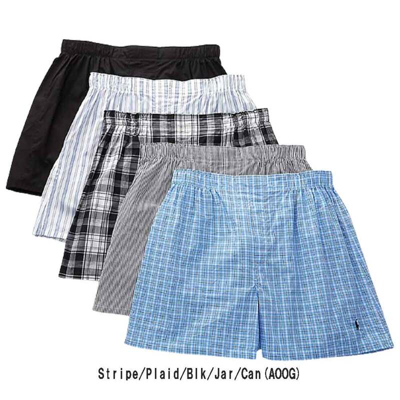 POLO RALPH LAUREN(ポロ ラルフローレン)トランクス ウーブンボクサー コットン クラシックフィット 綿 5枚組 セット 総柄 メンズ 男性用 下着 NCWBP5