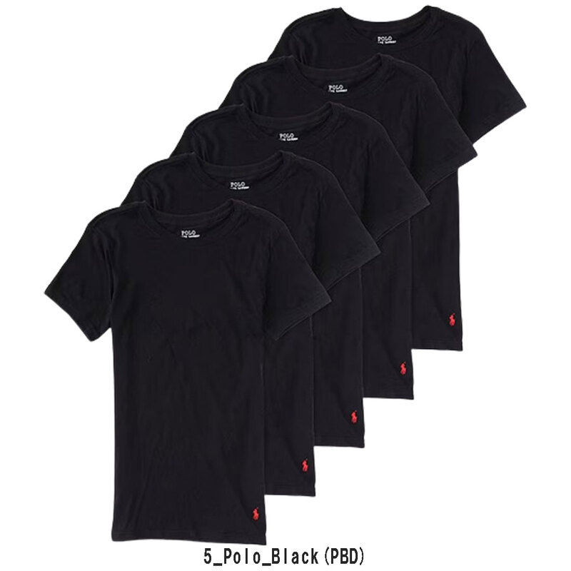 POLO RALPH LAUREN(ポロ ラルフローレン)Tシャツ クルーネック 半袖 スリムフィット コットン 5枚組 パック メンズ インナー 男性用 肌着 下着 NSCNP5