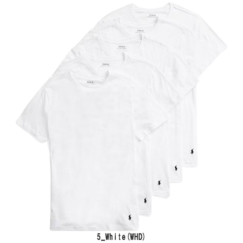 POLO RALPH LAUREN(ポロ ラルフローレン)Tシャツ クルーネック 半袖 スリムフィット コットン 5枚組 パック メンズ インナー 男性用 肌着 下着 NSCNP5
