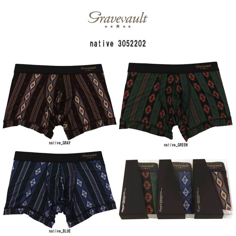 (FINAL SALE)gravevault(グレイブボールト)ショート ボクサーパンツ メンズ 下着 native 3052202