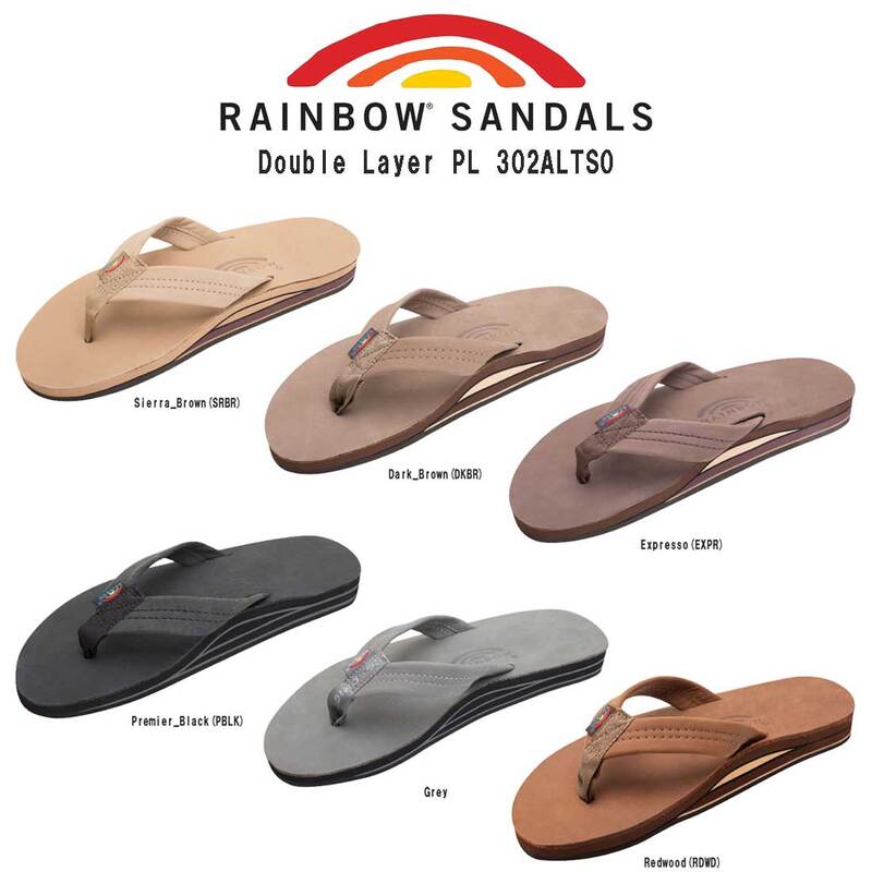 RAINBOW SANDALS(レインボーサンダル)ビーチサンダル スリッパ ヌバック レザー サーファー ダブルレイヤー(厚底) メンズ 302ALTS0 