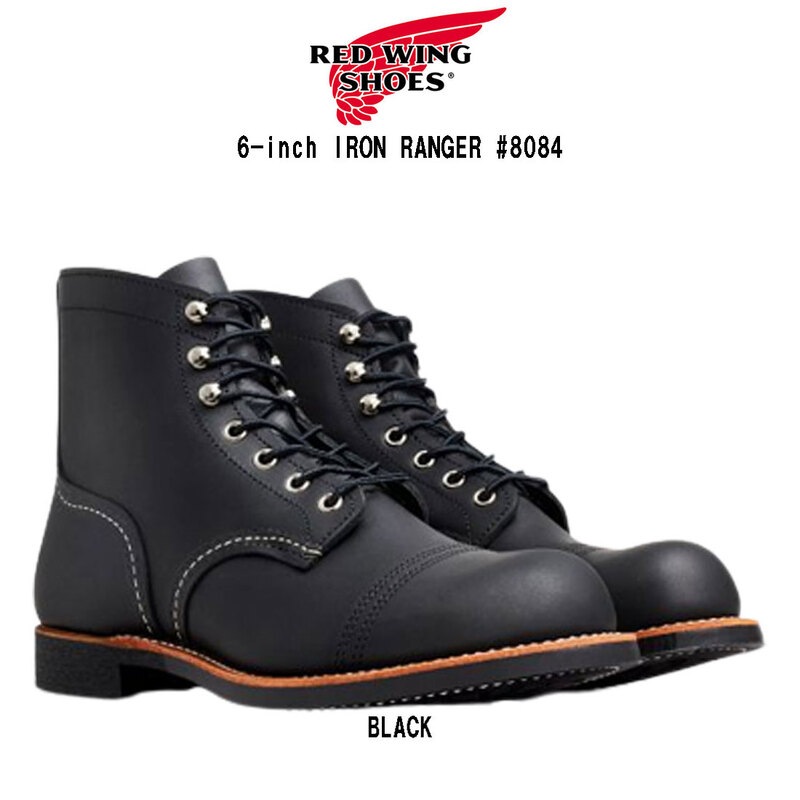 RED WING(レッドウィング)ブーツ 革 レザー アイアンレンジャー メンズ 6-inch IRON RANGER #8084