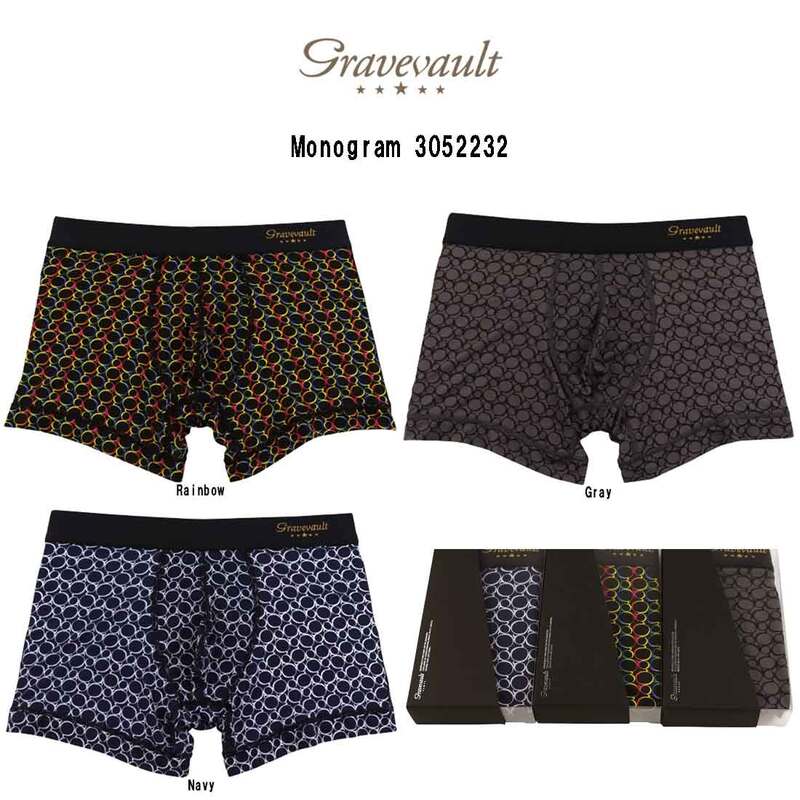 (FINAL SALE)gravevault(グレイブボールト)ショート ボクサーパンツ メンズ 下着 Monogram 3052232