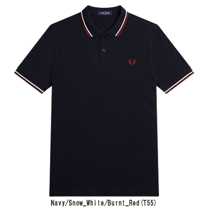 FRED PERRY(フレッドペリー)ポロシャツ 半袖 ティップライン レギュラーフィット コットンピケ ロゴ 刺繍 メンズ レディース 定番 TWIN TIPPED M3600