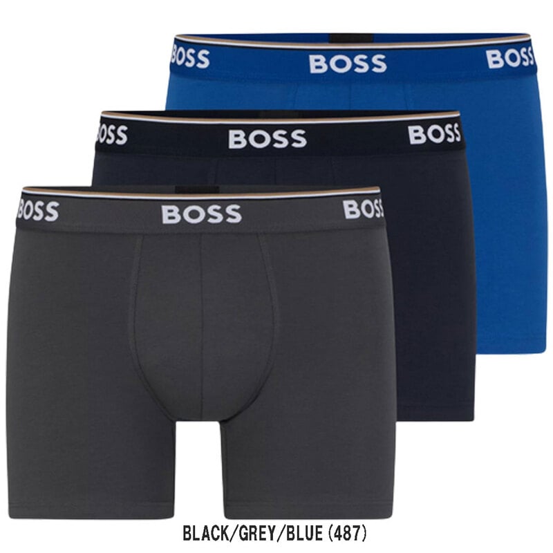 HUGO BOSS(ヒューゴボス)ボクサーパンツ ストレッチコットン 3枚セット 前閉じ 下着 メンズ 50475282
