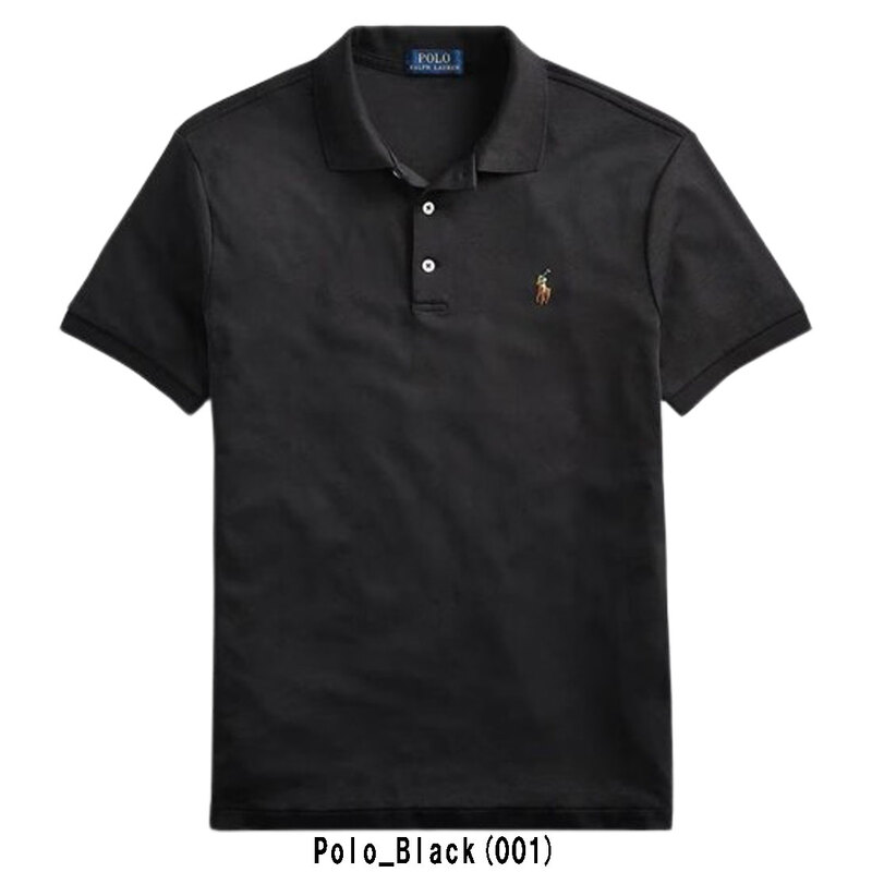 POLO RALPH LAUREN(ポロ ラルフローレン)ポロシャツ 無地 半袖 コットン ポニーロゴ ワンポイント SOFT TOUCH POLO CUSTOM SLIM FIT 710713130