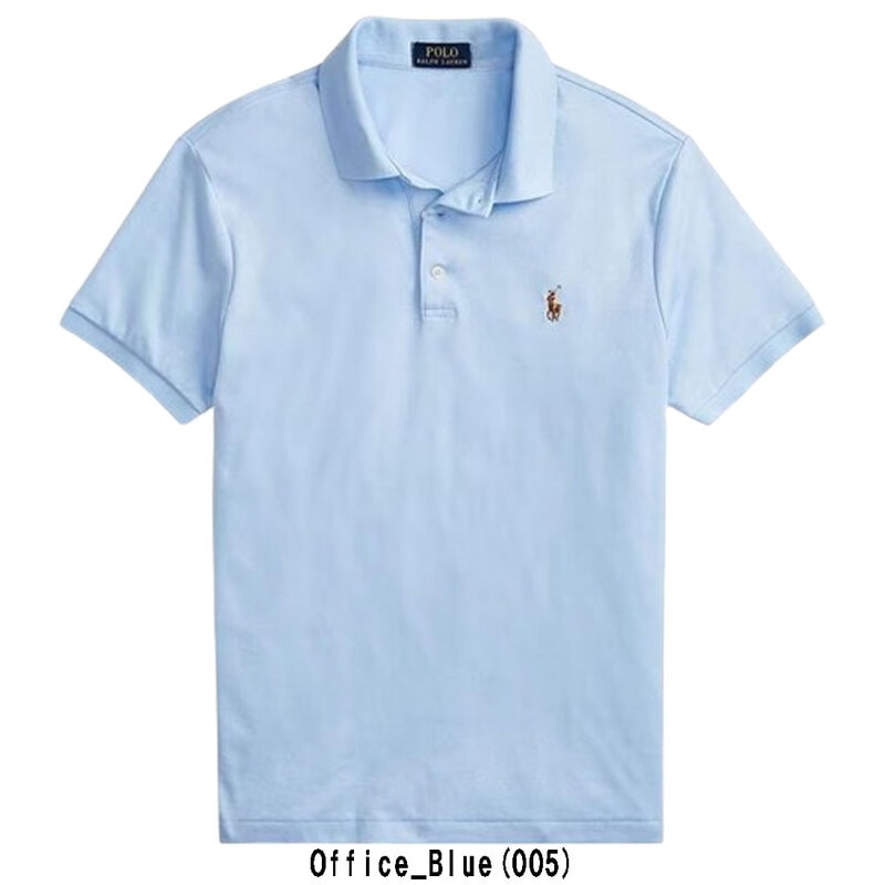 POLO RALPH LAUREN(ポロ ラルフローレン)ポロシャツ 無地 半袖 コットン ポニーロゴ ワンポイント SOFT TOUCH POLO CUSTOM SLIM FIT 710713130