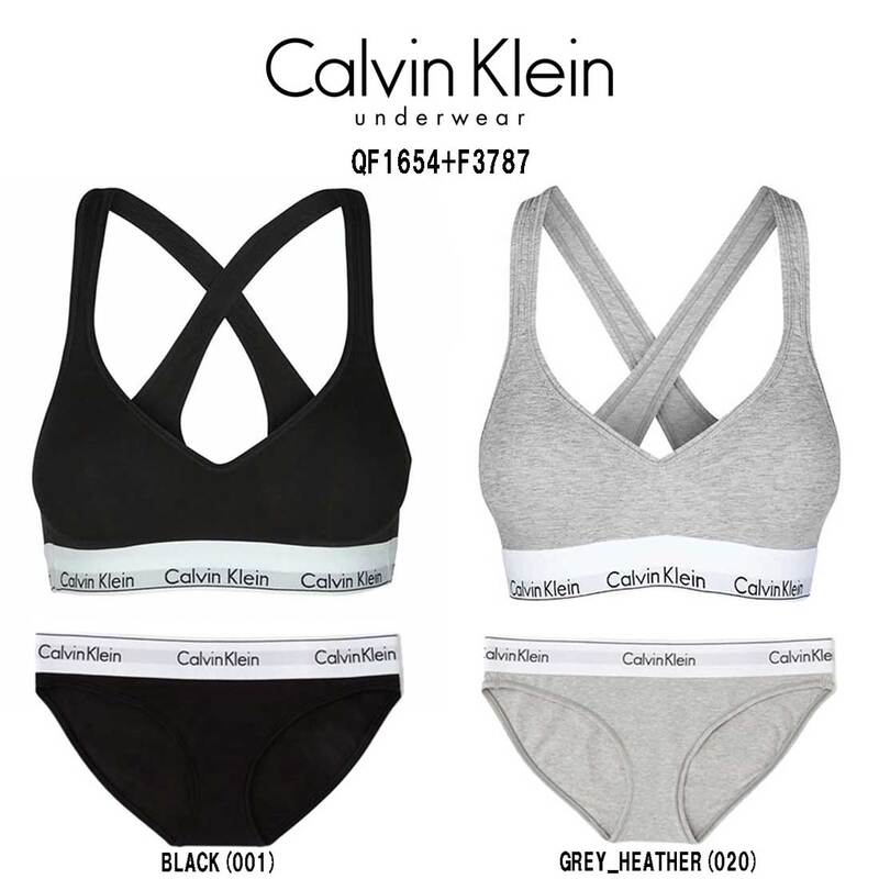 (SALE)Calvin Klein(カルバンクライン)ck レディース ブラ&ショーツ セット スポーツ トレーニング ジム アンダーウェア 女性用 下着 QF1654+F3787