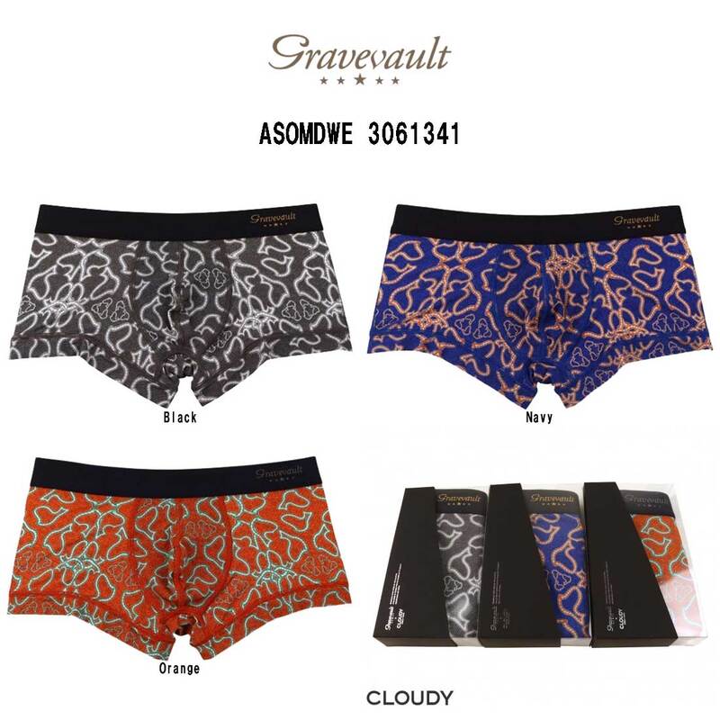 (SALE)gravevault(グレイブボールト)ローライズ ボクサーパンツ メンズ 下着 コラボ CLOUDY ASOMDWE 3061341
