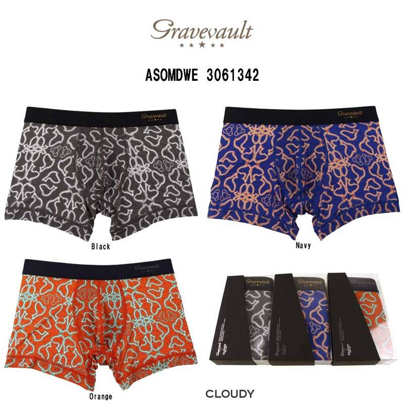 (SALE)gravevault(グレイブボールト)ショート ボクサーパンツ メンズ 下着 コラボ CLOUDY ASOMDWE 3061342