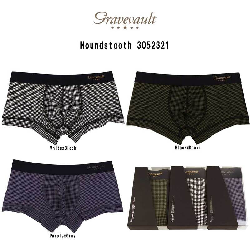 (SALE)gravevault(グレイブボールト)ローライズ ボクサーパンツ メンズ 下着 Houndstooth 3052321