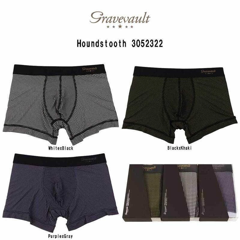 (SALE)gravevault(グレイブボールト)ショート ボクサーパンツ メンズ 下着 Houndstooth 3052322