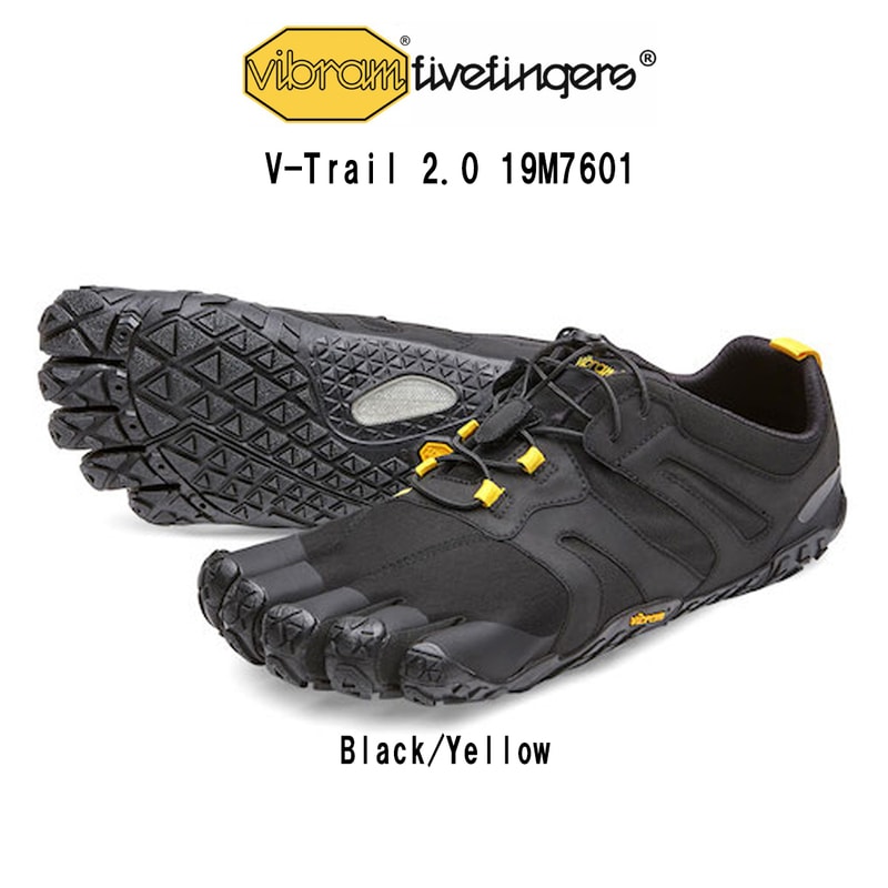 Vibram FiveFingers(ビブラムファイブフィンガーズ)メンズ 五本指 シューズ トレイルラン トレッキング トレーニング ブラック 黒 V-Trail 2.0 19M7601