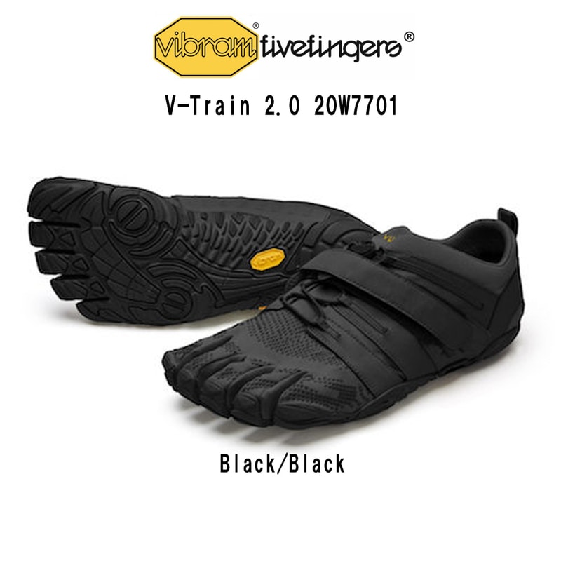 Vibram FiveFingers(ビブラムファイブフィンガーズ)レディース 五本指 シューズ ジム ランニング トレーニング スポーツ ブラック V-Train 2.0 20W7701