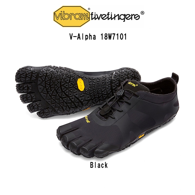 Vibram FiveFingers(ビブラムファイブフィンガーズ)レディース 五本指 シューズ ランニング ジム トレーニング アウトドア ブラック V-ALPHA 18W7101