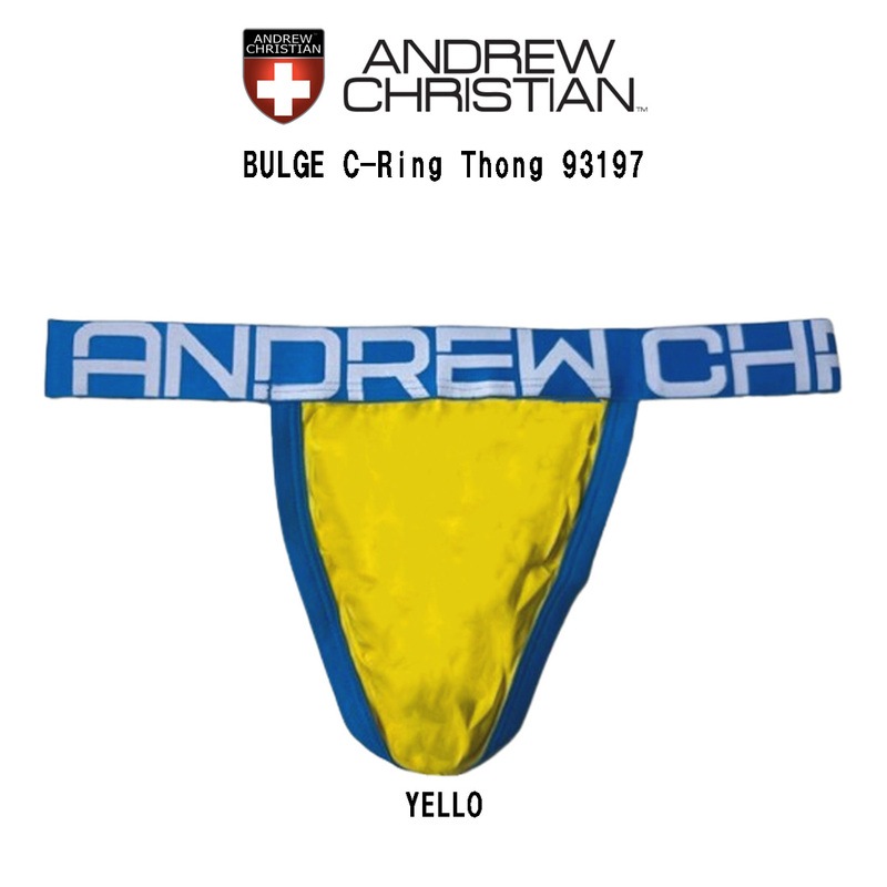 (SALE)ANDREW CHRISTIAN(アンドリュークリスチャン)Tバック ビキニ 前閉じ メンズ 男性用 下着 パンツ コットン Cリング セクシー BULGE C-Ring Thong 93197