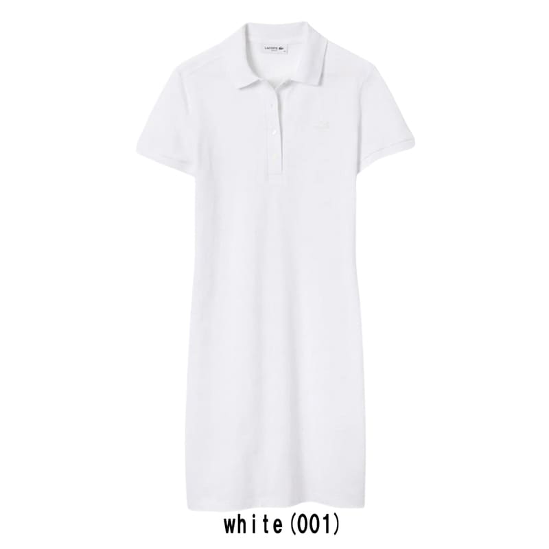 (SALE)LACOSTE(ラコステ)ワンピース 半袖 ポロシャツ コットン ストレッチ スリム 鹿の子 ピケ ロゴ ワンポイント ミニ丈 カジュアル レディース EF5473