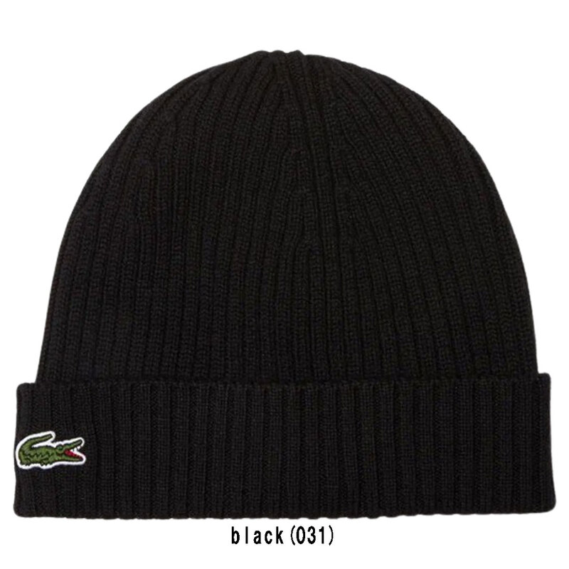 (SALE)LACOSTE(ラコステ)ビーニー ニット キャップ 帽子 リブ ロゴ 刺繍 ワンポイント カジュアル ユニセックス メンズ レディース Unisex Ribbed Knit Beanie RB0001