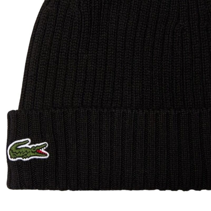(SALE)LACOSTE(ラコステ)ビーニー ニット キャップ 帽子 リブ ロゴ 刺繍 ワンポイント カジュアル ユニセックス メンズ レディース Unisex Ribbed Knit Beanie RB0001