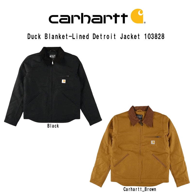 Carhartt(カーハート)デトロイトジャケット コットンダック ブランケット アウター ポケット コーデュロイ ダックブランケット ワーク USA 103828