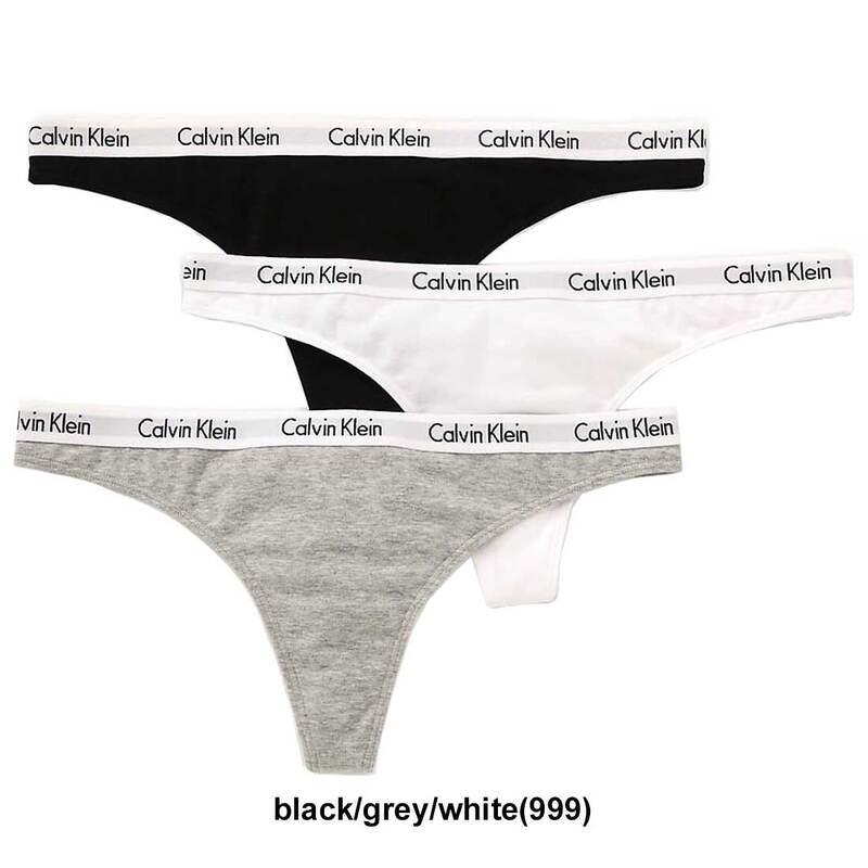 Calvin Klein(カルバンクライン)ck Tバック ビキニ アンダーウェア 3枚セット アソート コットン お買い得 レディース インナー 女性用 下着 QD3587
