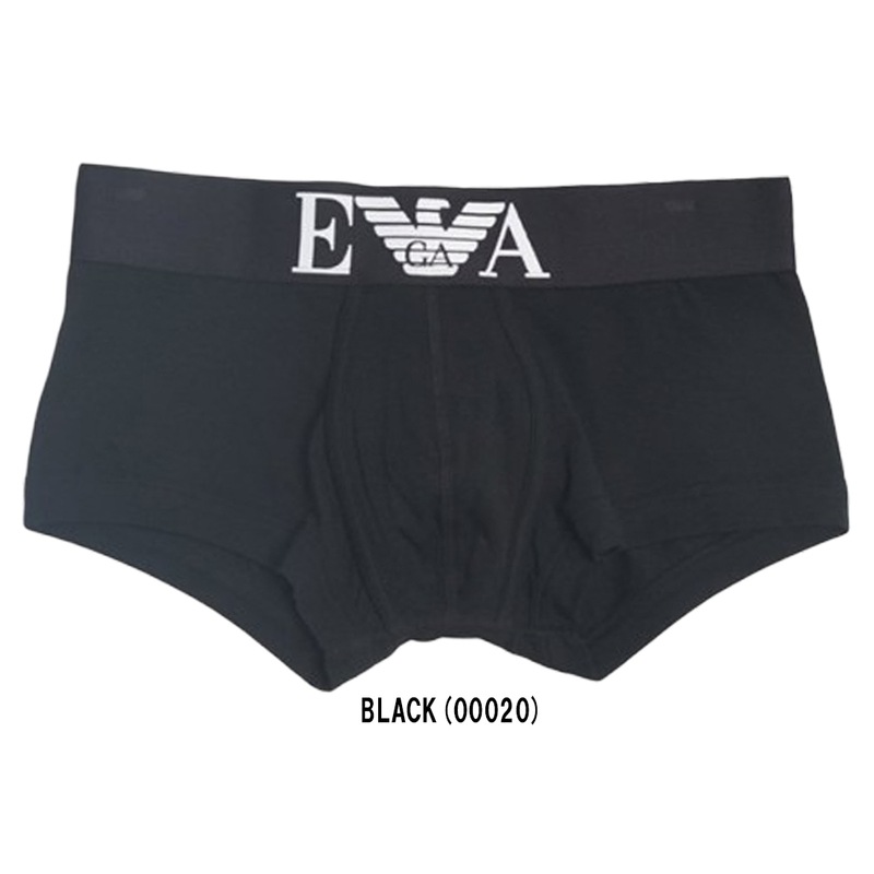 (SALE)EMPORIO ARMANI(エンポリオアルマーニ)ボクサーパンツ ローライズ 前閉じ トランク ストレッチ コットン 綿 ロゴ メンズ 下着 男性用 110852