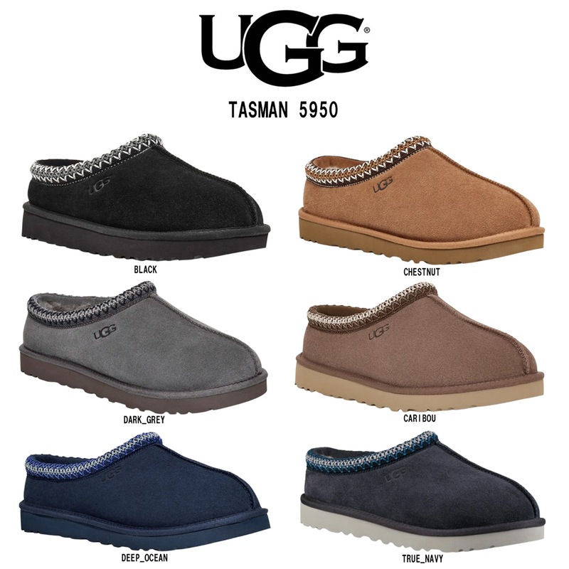 UGG(アグ)メンズ タスマン シューズ スリッポン ムートン サンダル スリッパ スエード シープスキン ふわふわ 着脱簡単 カジュアル 男性用 M TASMAN 5950