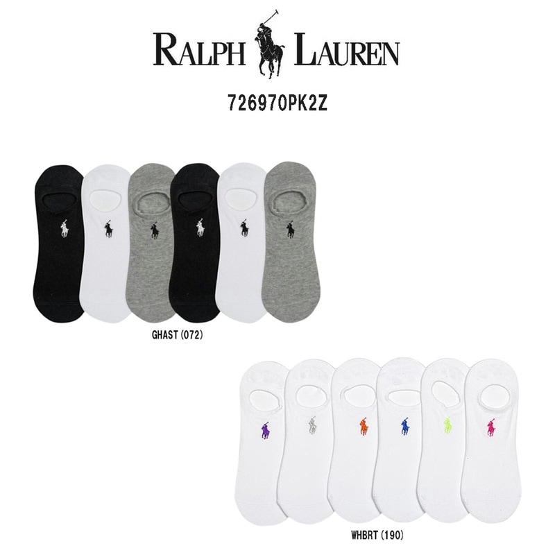 POLO RALPH LAUREN(ポロ ラルフローレン)ソックス 靴下 アソート ワンポイント ハイカット くるぶし フットカバー レディース 女性用 6足セット 726970PK2Z