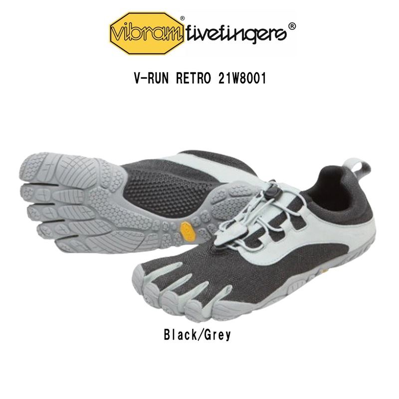 Vibram FiveFingers(ビブラムファイブフィンガーズ)レディース 五本指 レトロ シューズ ランニングジム トレーニング グレー V-Run RETRO 21W8001