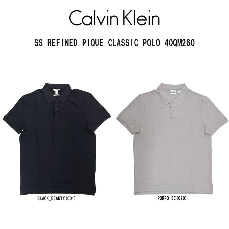 Calvin Klein(カルバンクライン)ck ポロシャツ 半袖 コットン 綿 ピケ ロゴ ワンポイント シンプル カジュアル メンズ 男性用 40QM260